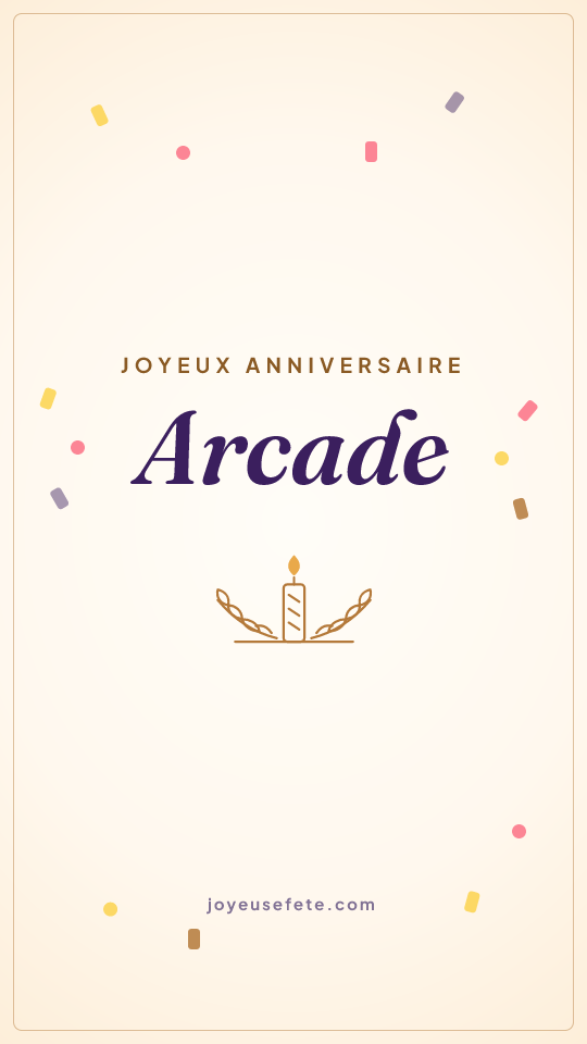 Image « Joyeux anniversaire Arcade » au format story