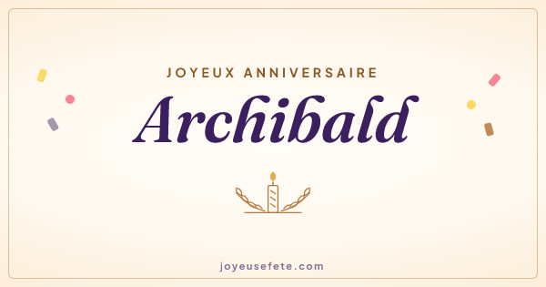 Image « Joyeux anniversaire Archibald » au format large