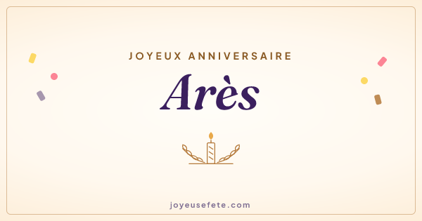 Image « Joyeux anniversaire Arès » au format large