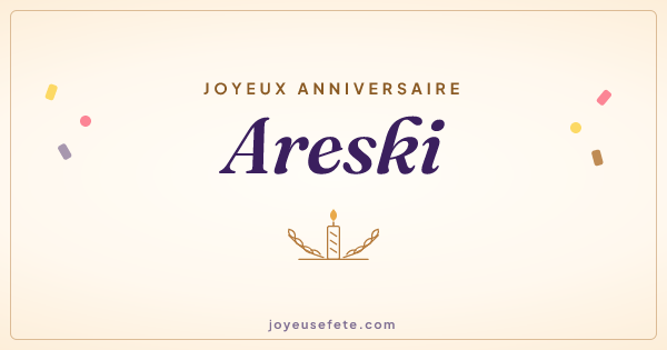 Image « Joyeux anniversaire Areski » au format large