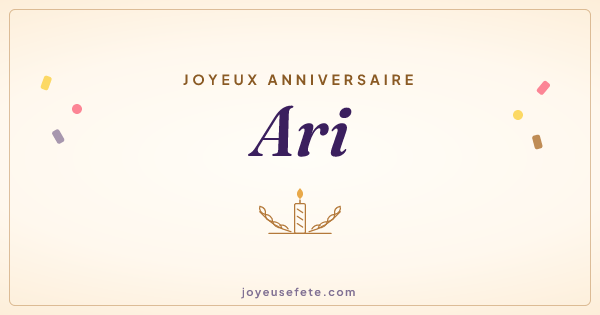 Image « Joyeux anniversaire Ari » au format large