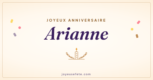 Image « Joyeux anniversaire Arianne » au format large