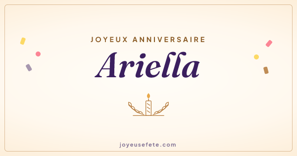 Image « Joyeux anniversaire Ariella » au format large