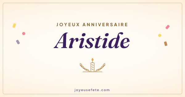 Image « Joyeux anniversaire Aristide » au format large