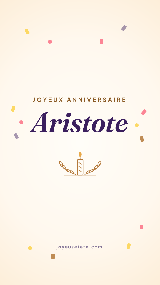Image « Joyeux anniversaire Aristote » au format story