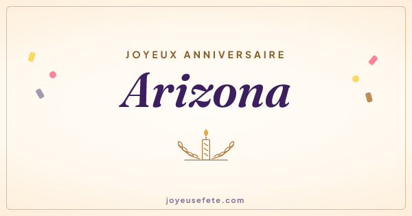 Image « Joyeux anniversaire Arizona » au format large