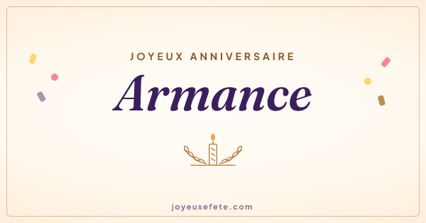 Image « Joyeux anniversaire Armance » au format large