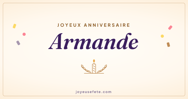 Image « Joyeux anniversaire Armande » au format large