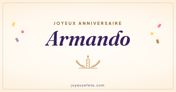 Image « Joyeux anniversaire Armando » au format large