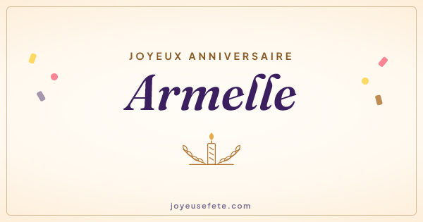Image « Joyeux anniversaire Armelle » au format large