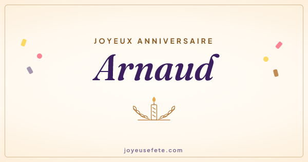 Image « Joyeux anniversaire Arnaud » au format large