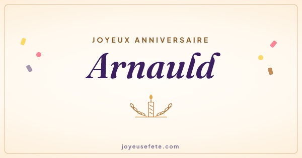 Image « Joyeux anniversaire Arnauld » au format large