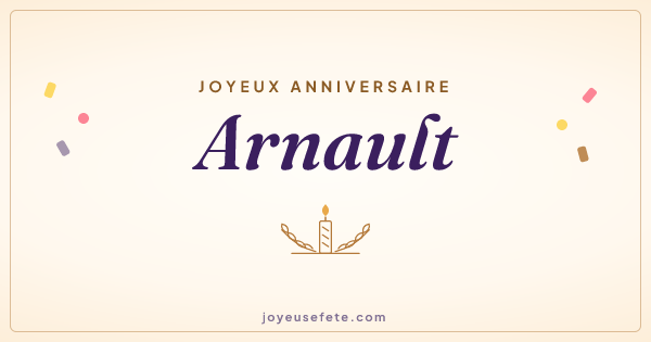Image « Joyeux anniversaire Arnault » au format large