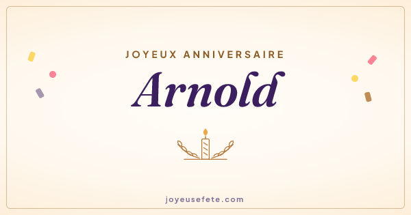 Image « Joyeux anniversaire Arnold » au format large
