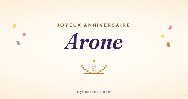 Image « Joyeux anniversaire Arone » au format large