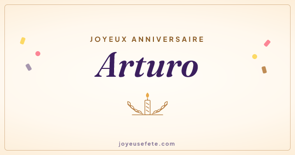 Image « Joyeux anniversaire Arturo » au format large