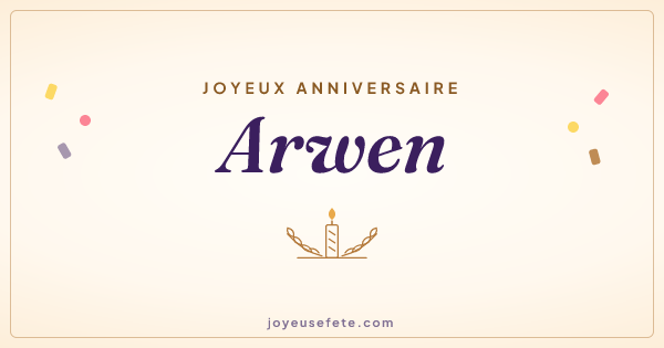 Image « Joyeux anniversaire Arwen » au format large
