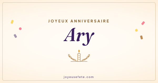 Image « Joyeux anniversaire Ary » au format large