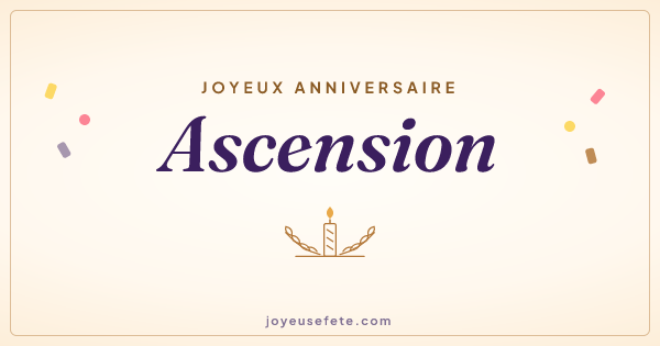 Image « Joyeux anniversaire Ascension » au format large
