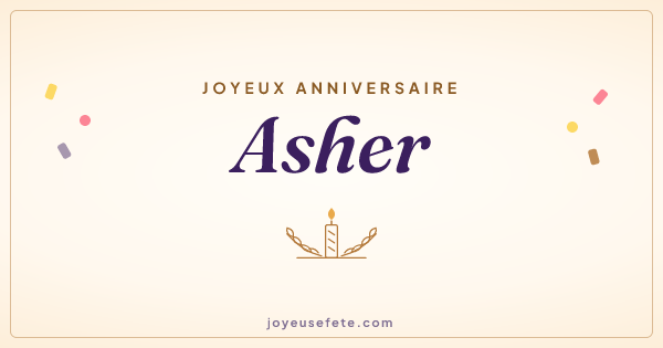Image « Joyeux anniversaire Asher » au format large