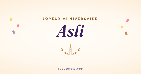 Image « Joyeux anniversaire Asli » au format large