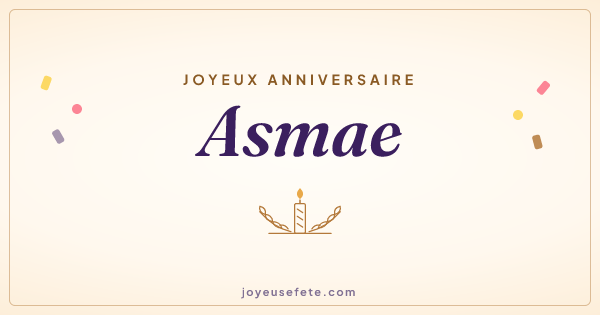 Image « Joyeux anniversaire Asmae » au format large