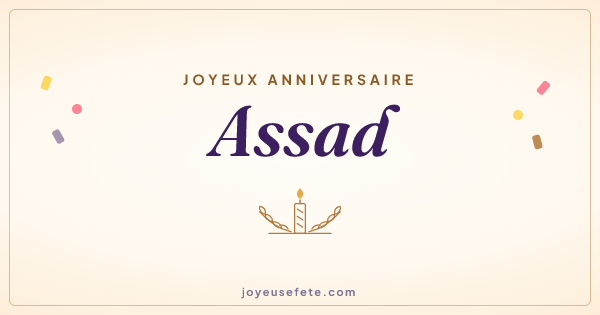Image « Joyeux anniversaire Assad » au format large