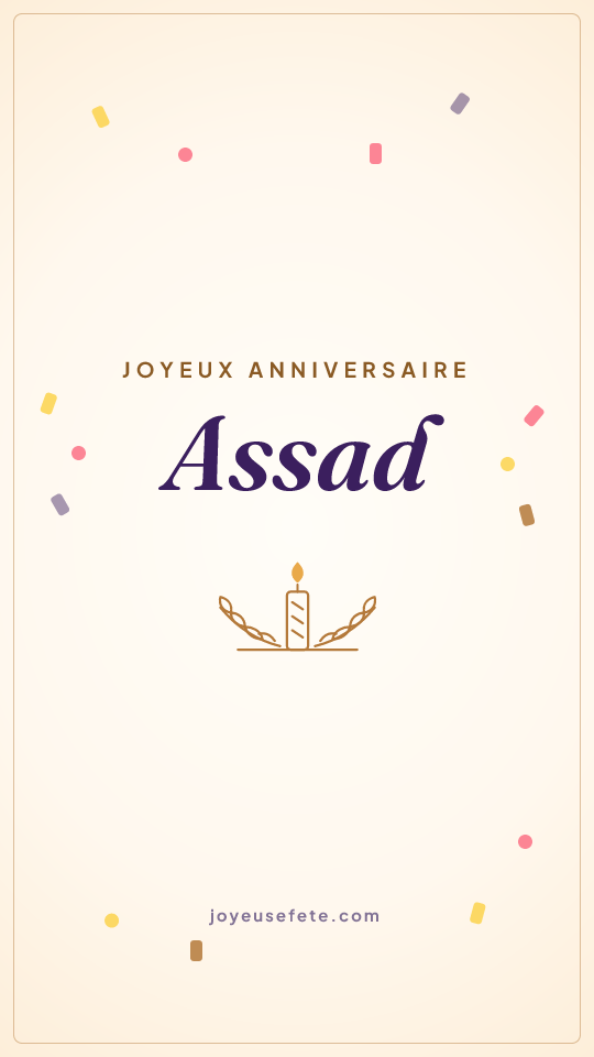 Image « Joyeux anniversaire Assad » au format story