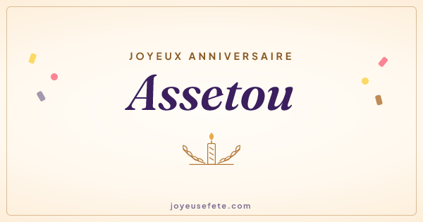 Image « Joyeux anniversaire Assetou » au format large