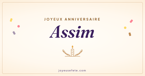 Image « Joyeux anniversaire Assim » au format large