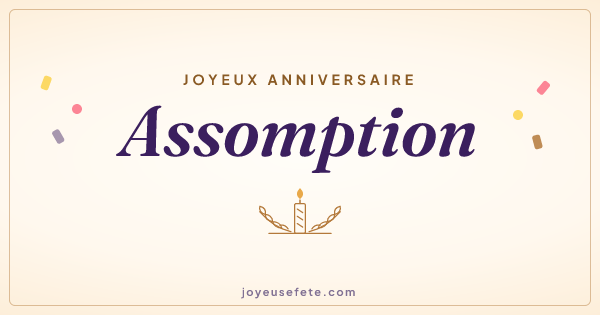 Image « Joyeux anniversaire Assomption » au format large