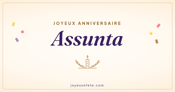 Image « Joyeux anniversaire Assunta » au format large