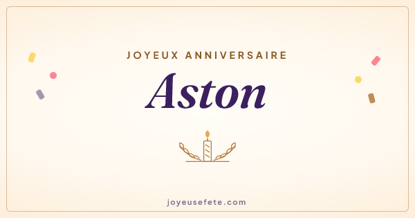 Image « Joyeux anniversaire Aston » au format large