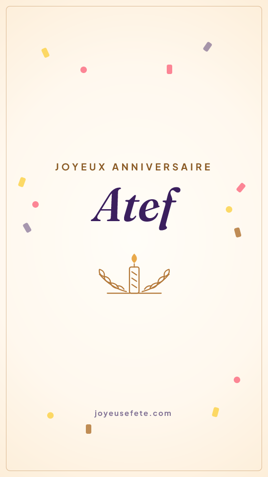 Image « Joyeux anniversaire Atef » au format story