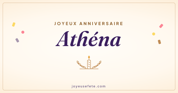 Image « Joyeux anniversaire Athéna » au format large