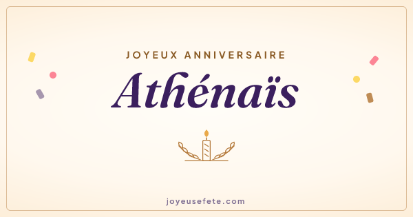 Image « Joyeux anniversaire Athénaïs » au format large