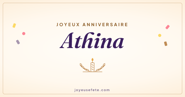 Image « Joyeux anniversaire Athina » au format large