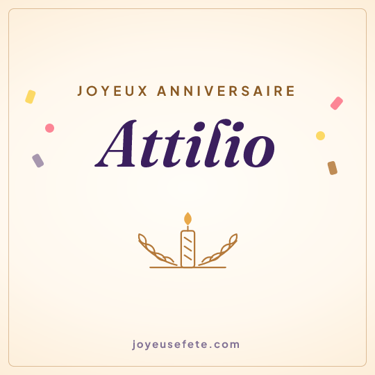 Image carrée « Joyeux anniversaire Attilio » pour WhatsApp