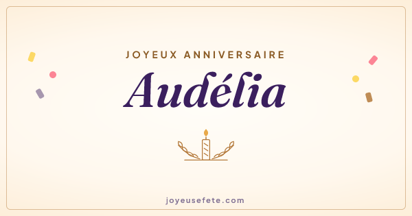 Image « Joyeux anniversaire Audélia » au format large