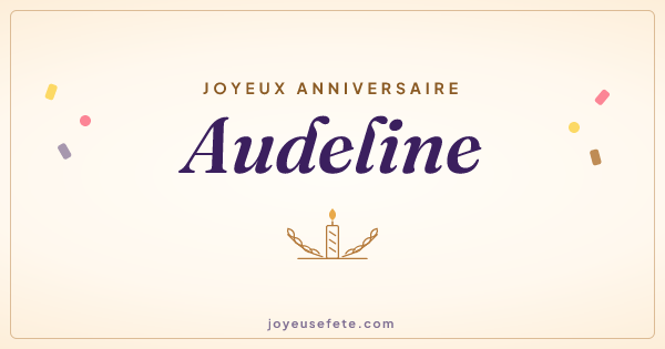 Image « Joyeux anniversaire Audeline » au format large