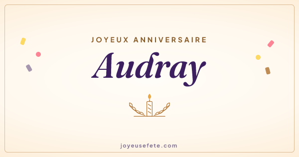 Image « Joyeux anniversaire Audray » au format large