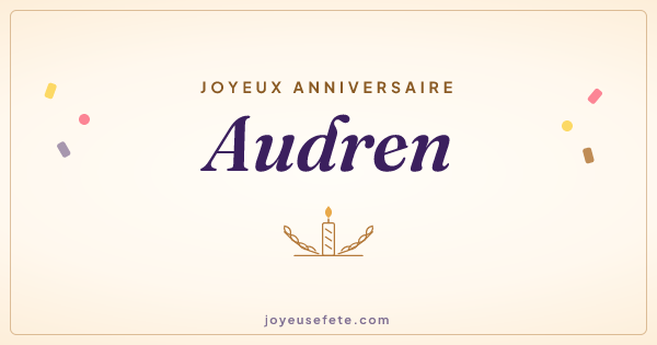 Image « Joyeux anniversaire Audren » au format large