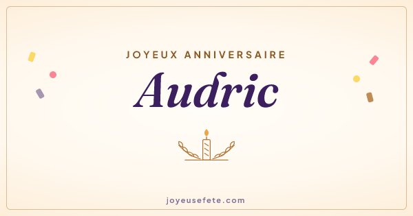 Image « Joyeux anniversaire Audric » au format large