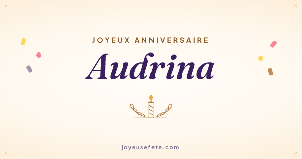 Image « Joyeux anniversaire Audrina » au format large