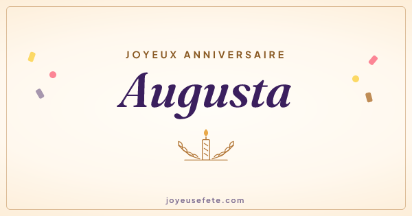 Image « Joyeux anniversaire Augusta » au format large