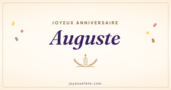Image « Joyeux anniversaire Auguste » au format large