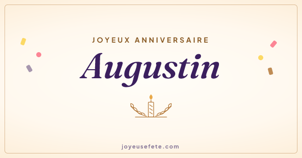 Image « Joyeux anniversaire Augustin » au format large