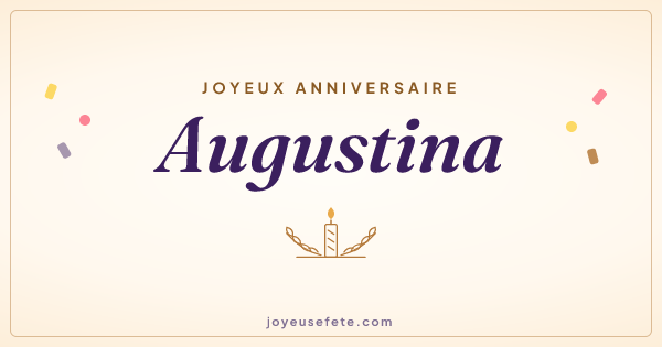 Image « Joyeux anniversaire Augustina » au format large