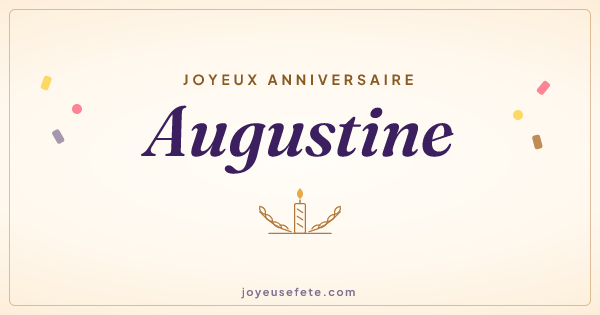 Image « Joyeux anniversaire Augustine » au format large