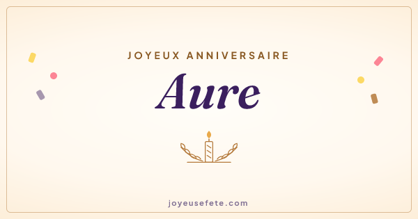 Image « Joyeux anniversaire Aure » au format large